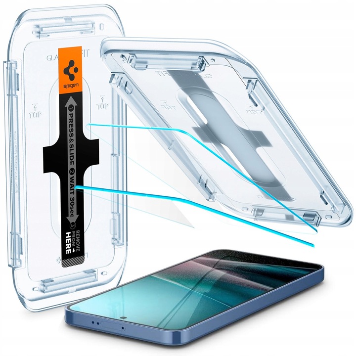 Szkło hartowane Spigen do Galaxy S25 / S24, 9H do etui z aplikatorem 2-Pack