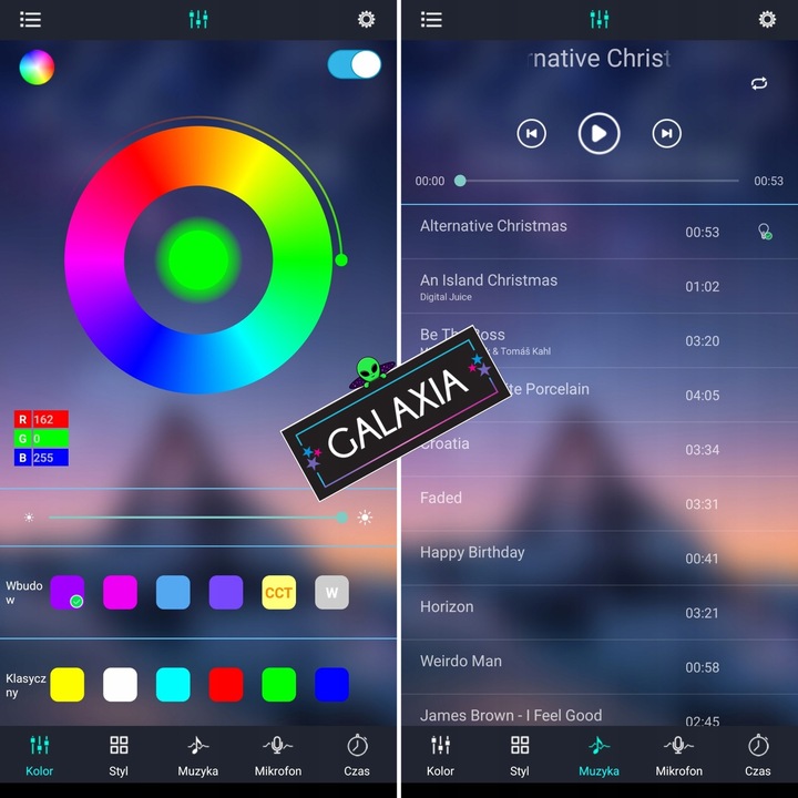 TAŚMA LED RGB 5m Ledy 5050 Listwa 230v 12v Z Zasilaczem NA PILOTA BLUETOOTH