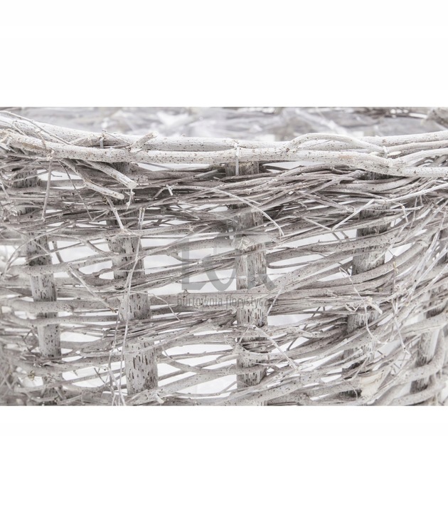 Kosz wiklinowy komplet 2 szt osłonka na kwiaty, stroiki kompozycje