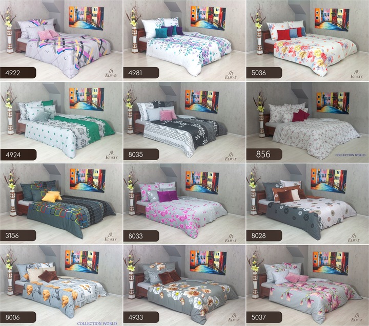 Pościel ELWAY 140x200 Bawełna Satynowa NOWE WZORY