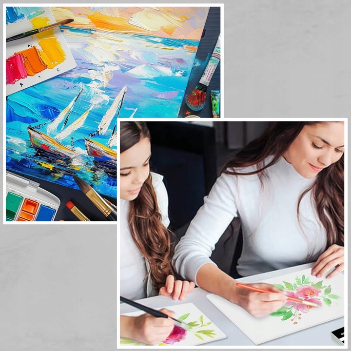 PŁÓTNO MALARSKIE DO MALOWANIA PODOBRAZIE BAWEŁNIANE 10szt 30x40 cm zestaw