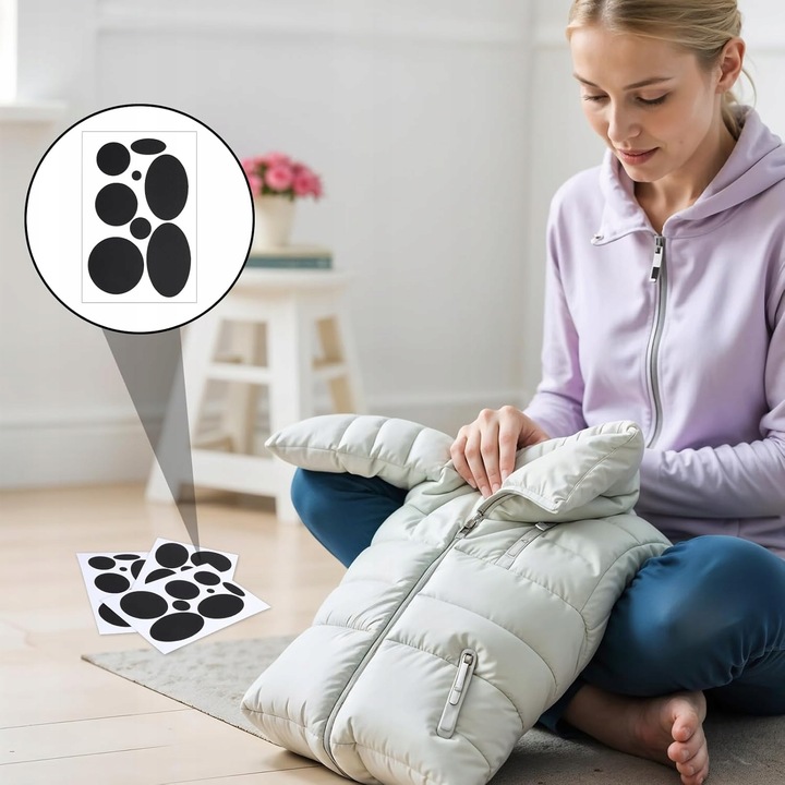 ZESTAW NAPRAWCZY ŁATKI DO KURTEK PUCHOWYCH ZIMOWYCH 40X CZARNE