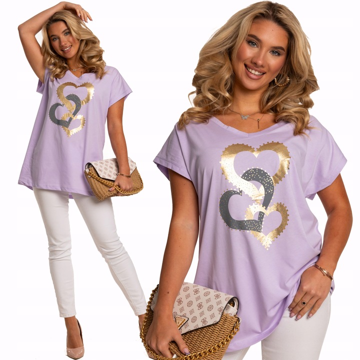 Luźna Elastyczna Kobieca BLUZKA DAMSKA DUŻO WZORÓW PLUS SIZE