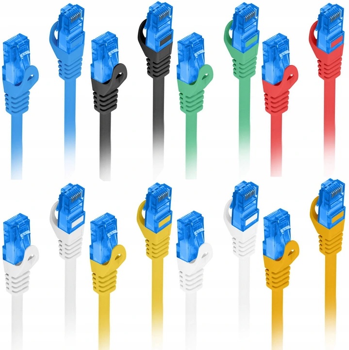 Kabel Internetowy Ethernet Skrętka RJ45 LAN kat 6A SFTP LSZH 10m Biały