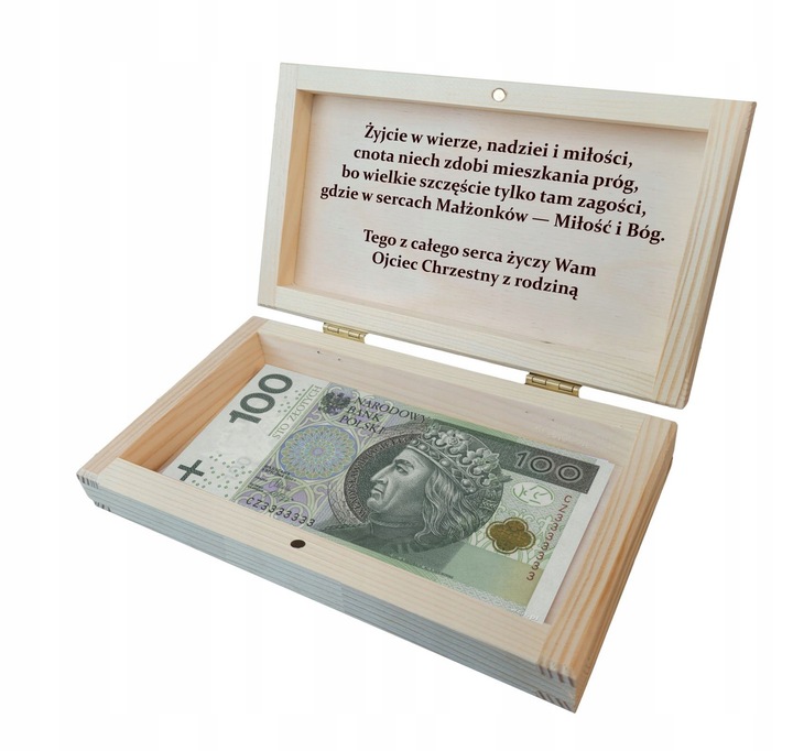 PUDEŁKO SKRZYNKA NA WINO GRAWER PREZENT ŚLUB + PUDEŁKO NA PIENIĄDZE WESELE