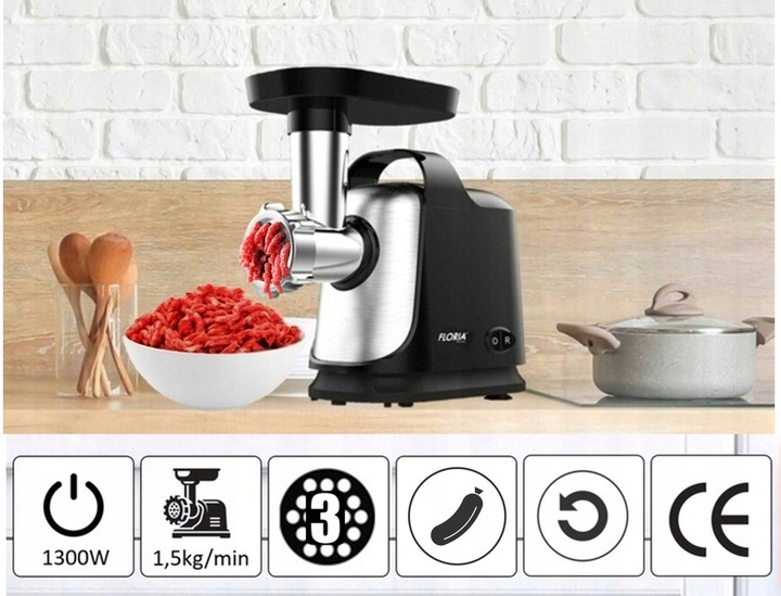 MASZYNKA DO MIELENIA MIĘSA ELEKTRYCZNA REWERS 3 SITA KIEŁBASY KEBBE