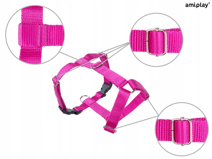 amiplay Szelki regulowane Guard Samba S Różowe