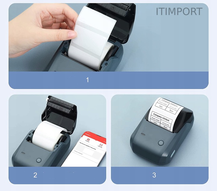 NIIMBOT B1 Drukarka Termiczna NAKLEJKI Bluetooth