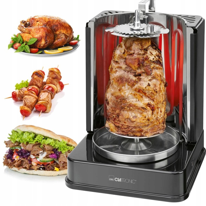 Grill do Kurczaka OPIEKACZ DO KEBABA Pionowy Obrotowy SZASZŁYKI ROŻEN