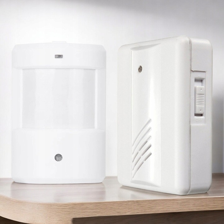 CZUJNIK RUCHU ALARM BEZPRZEWODOWY CZUJKA RUCHU SYGNALIZATOR WEJŚCIA KONTROL