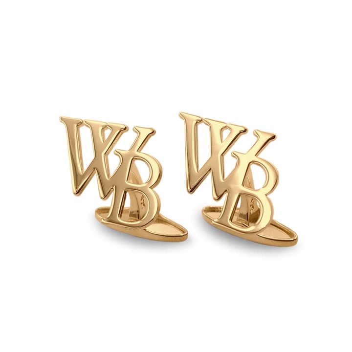 Spinki do mankietów z inicjałami litery alfabetu