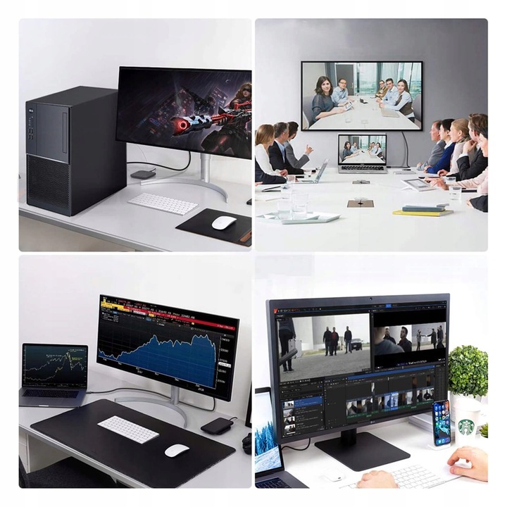 PRZEJŚCIÓWKA ADAPTER DISPLAYPORT DO VGA KONWERTER