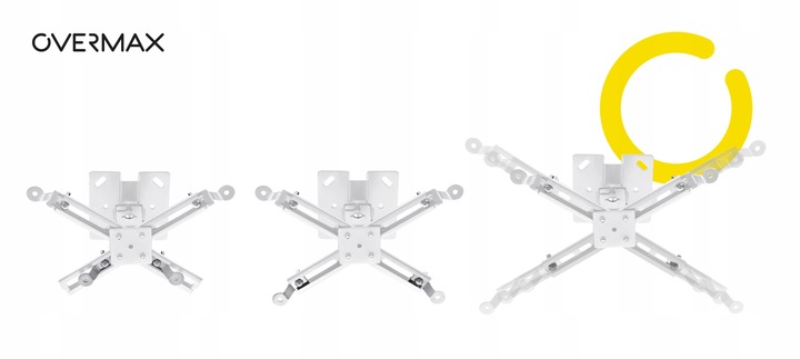 UCHWYT OBROTOWY do projektora Sufitowy Ścienny dł do 65 cm UNIWERSALNY