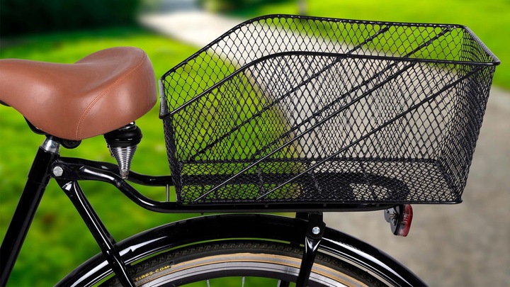 Kosz metalowy rowerowy duży koszyk na rower bagażnik DUNLOP 13L + ODBLASK