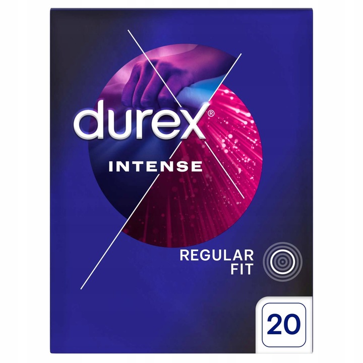 DUREX Intense Prezerwatywy Prążkowane Stymulujące Mocniejszy Orgazm 20 szt.