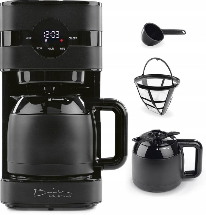 EKSPRES DO KAWY PRZELEWOWY Z TERMOSEM FILTREM BARISTA WYŚWIETLACZ LED