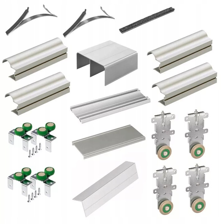 Okucia do drzwi przesuwnych Sevroll Focus 1,70m 2D System Zestaw okuć