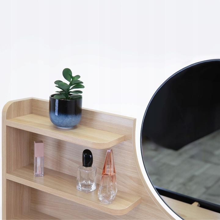 Toaletka z lustrem kosmetyczna skandynawska