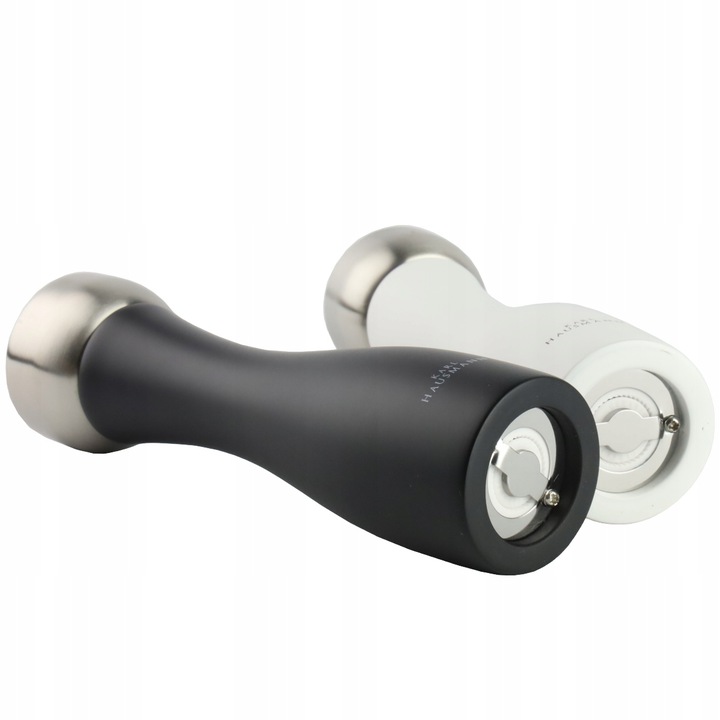 ZESTAW RĘCZNYCH MŁYNKÓW DO MIELENIA SOLI PIEPRZU PRZYPRAW BIAŁY I CZARNY