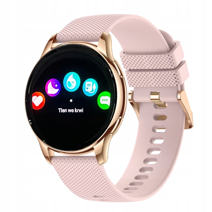 SMARTWATCH ZEGAREK DAMSKI ELEGANCKI ROZMOWY CIŚNIENIE MENU Polskie AMOLED