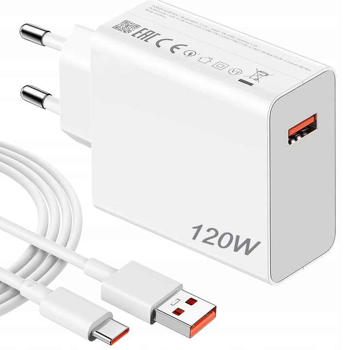 SZYBKA ŁADOWARKA 120 W I KABEL DO XIAOMI/REDMI