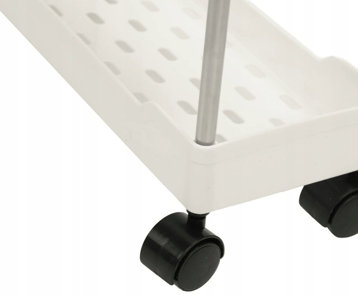 PÓŁKA ŁAZIENKOWA KUCHENNA SZAFKA NA KÓŁKACH ORGANIZER REGAŁ BIAŁY 3 POZIOMY