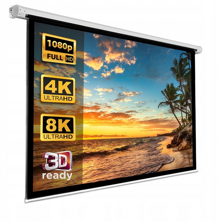EKRAN PROJEKCYJNY RZUTNIKA 100" 200x150 cm PÓŁAUTOMAT 4:3 MACLEAN
