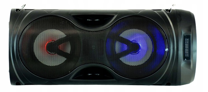 PRZENOŚNA KOLUMNA GŁOŚNIK KARAOKE BLUETOOTH +2 MIKROFONY BEZPRZEWODOWE