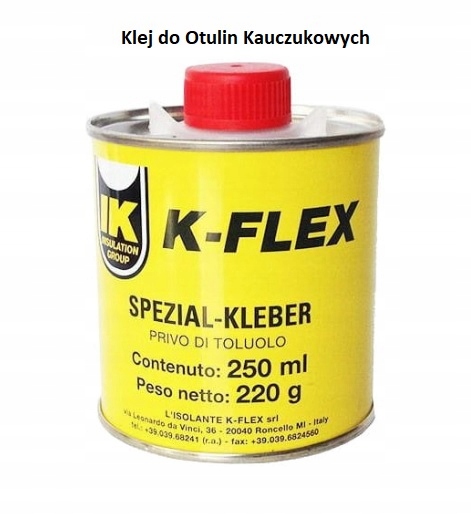 KLEJ 0,25 L DO OTULIN I IZOLACJI KAUCZUKOWYCH K-414 K-FLEX