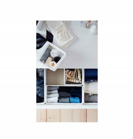 IKEA SKUBB pudełka pojemniki do komody x6 białe