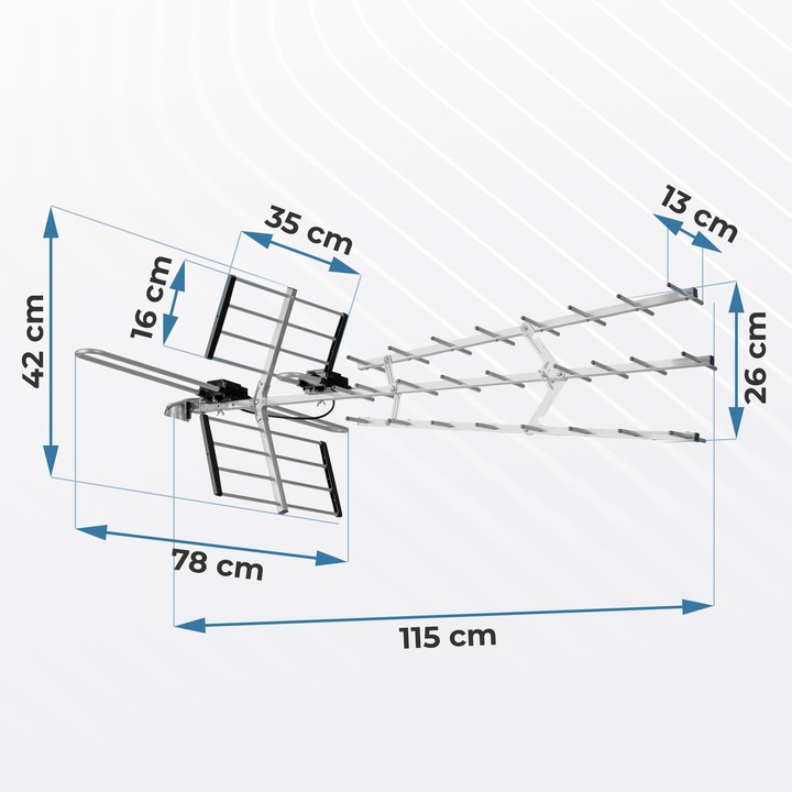 ANTENA ZEWNĘTRZNA KIERUNKOWA TV NAZIEMNEJ DVB-T2 ULTRA HD 4K FILTR LTE