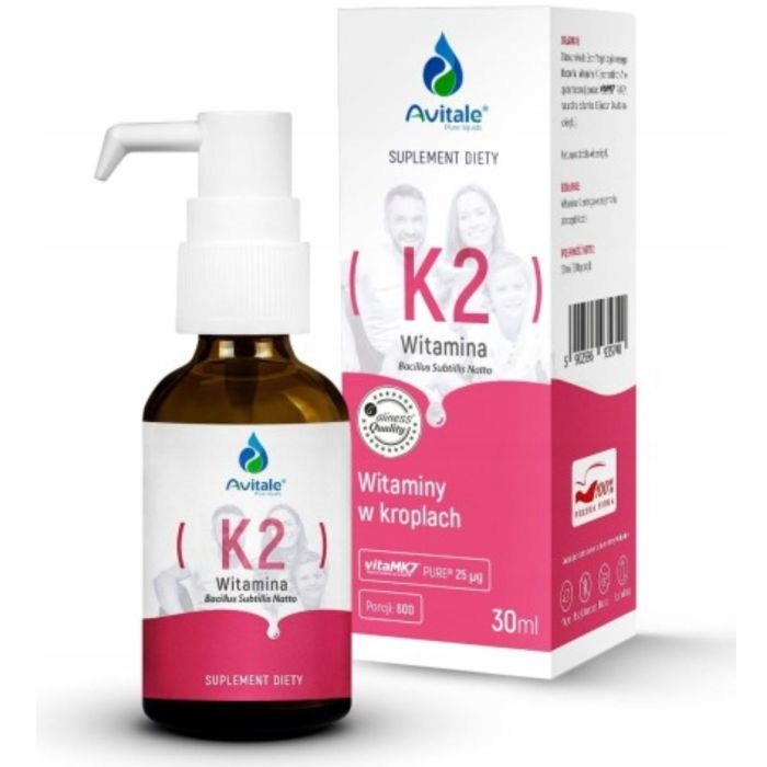 Avitale Witamina K2 - Zdrowy układ krążenia w kroplach - 30 ml
