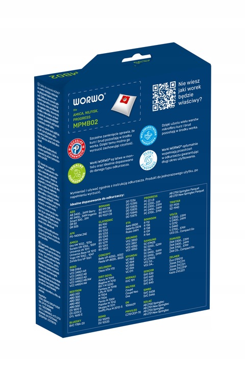 Mocne syntetyczne worki do odkurzacza AMICA MPMB02K | 12 szt.