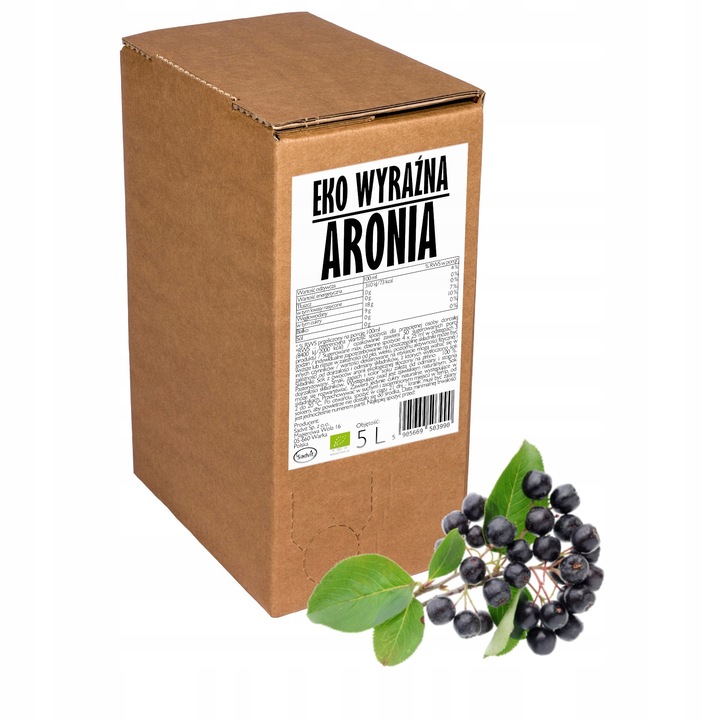 sok aronia 100% aroniowy NFC sok z aronii 5L EKO BIO do syropów do herbaty