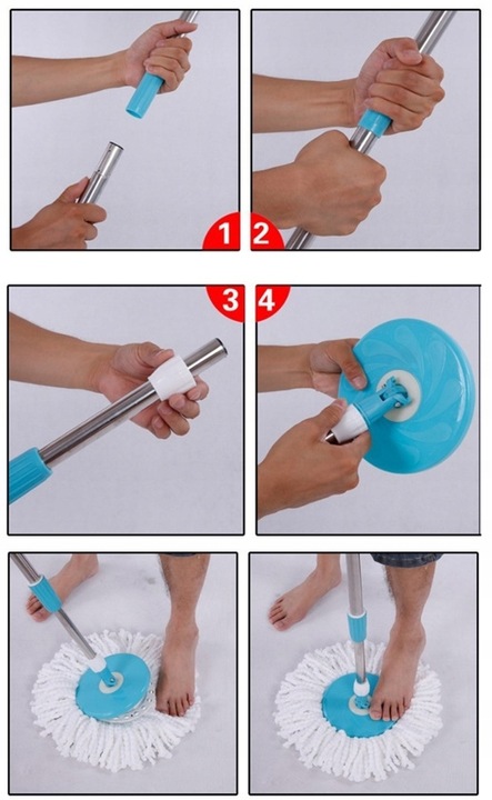 KIJ DO MOPA OBROTOWEGO + 5 x NAKŁADKA KOŃCÓWKA