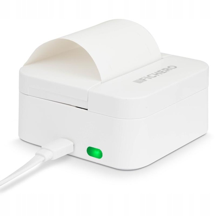Mini Drukarka do Etykiet Naklejek Fichero Mini Pocket Przenośna + 3 Rolki