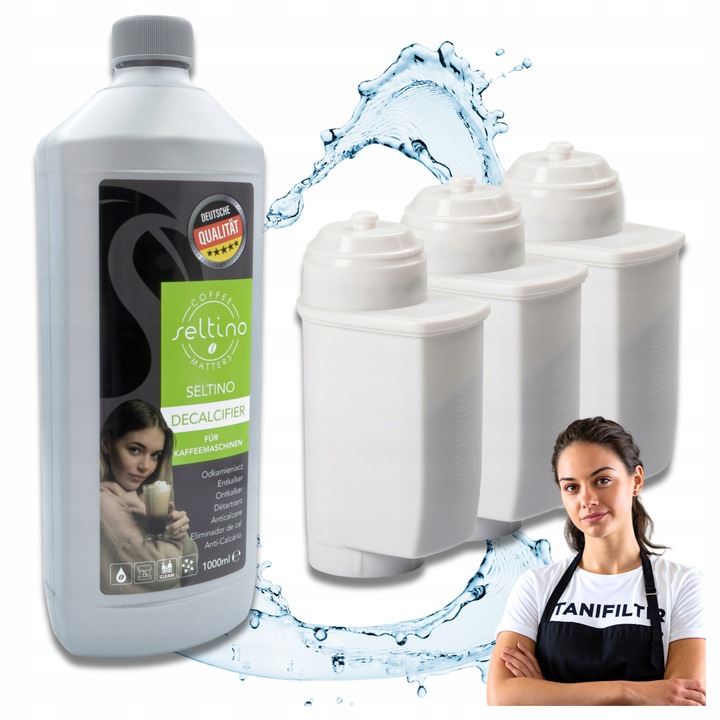 3X FILTR WODY DO SIEMENS EQ6 EQ9 Brita Intenza TZ70003 i odkamieniacz 1L