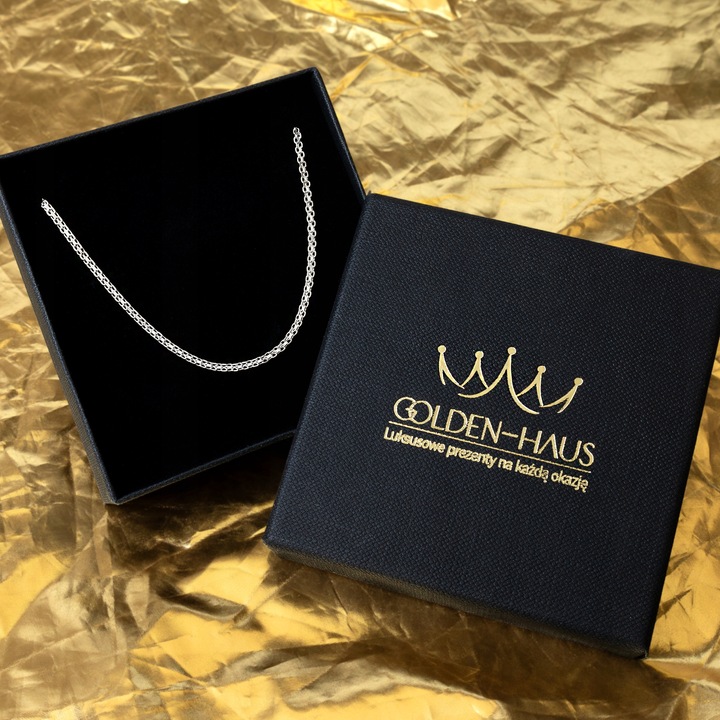 SREBRNY ŁAŃCUSZEK DAMSKI BISMARK SOLIDNY 55cm/2mm SREBRO PRÓBA 925+GRATISY