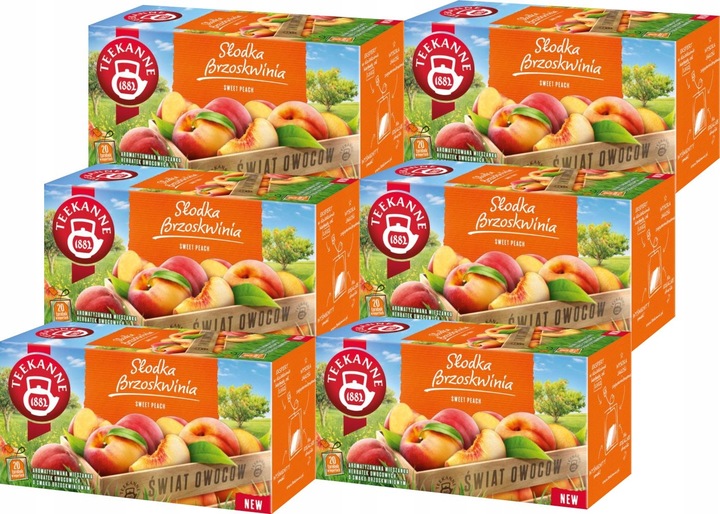 (x6) TEEKANNE Herbata Słodka Brzoskwinia 20tb