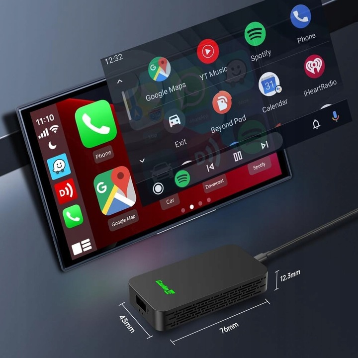 BEZPRZEWODOWY ADAPTER SAMOCHODOWY CARLINK 5.0 DO ANDROID AUTO APPLE CARPLAY