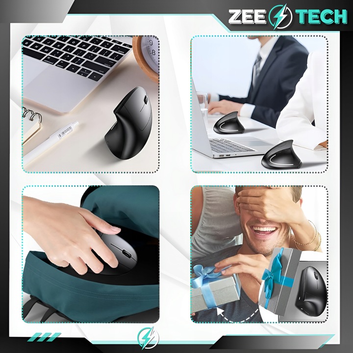 MYSZKA PIONOWA BEZPRZEWODOWA WERTYKALNA CICHA MYSZ DO KOMPUTERA LAPTOPA