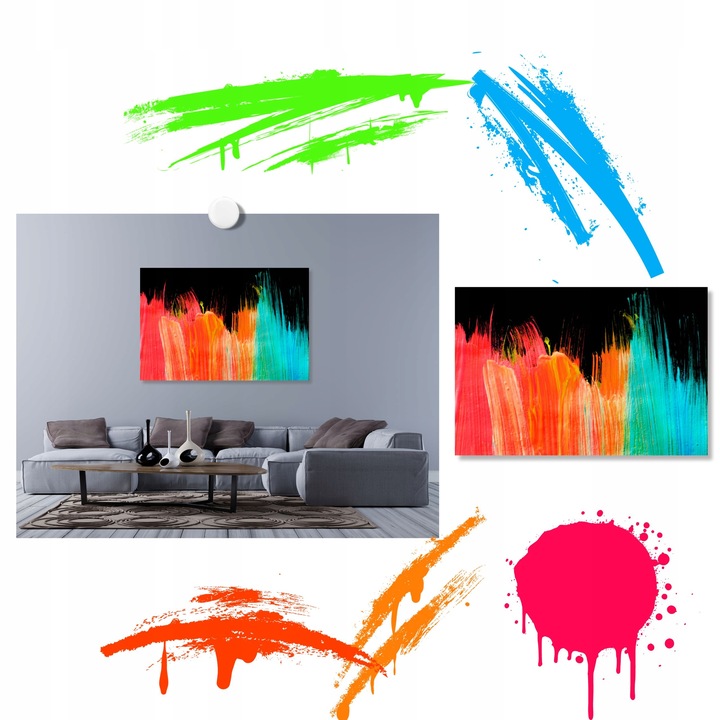 Farby Akrylowe NEONOWE Zestaw Farb Akrylowych Neonowych Farba NEO 8sztx21ml