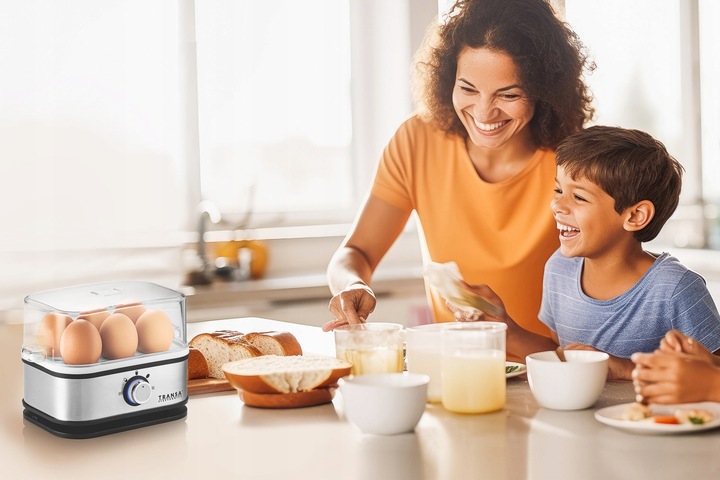 Jajowar do gotowania 6 JAJEK 3 STOPNIE POZIOMU TWARDOŚCI AUTOMAT TIMER