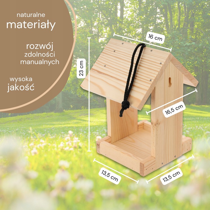 Karmnik dla ptaków drewniany DIY Zestaw do samodzielnego montażu