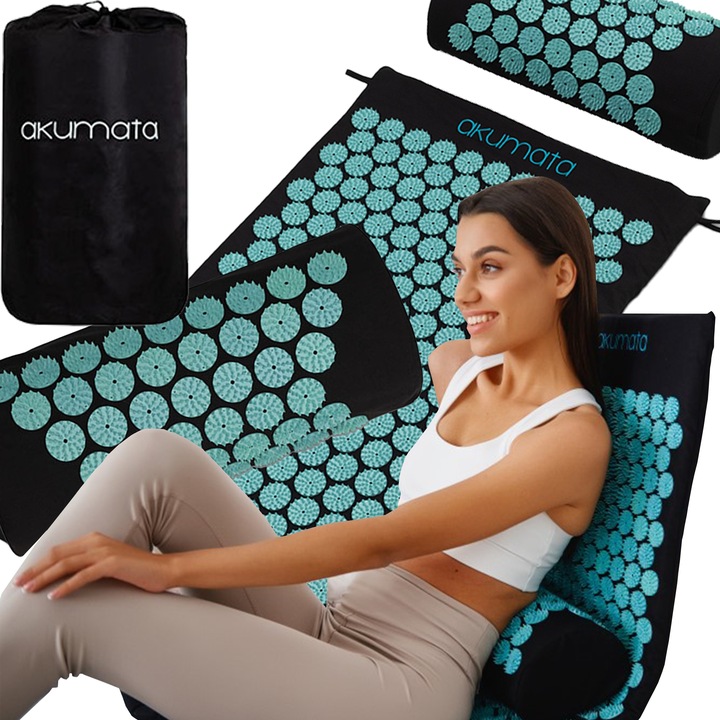 ZESTAW AKUMATA MATA DO AKUPRESURY Z PODUSZKĄ KOLCE