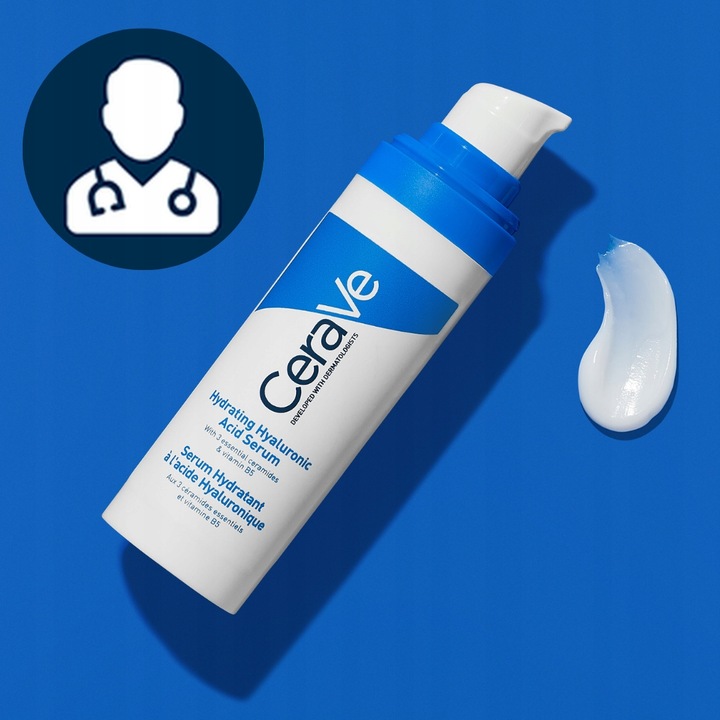 Serum Nawilżające Do Twarzy CeraVe z Kwasem Hialuronowym, Pantenolem 30ml