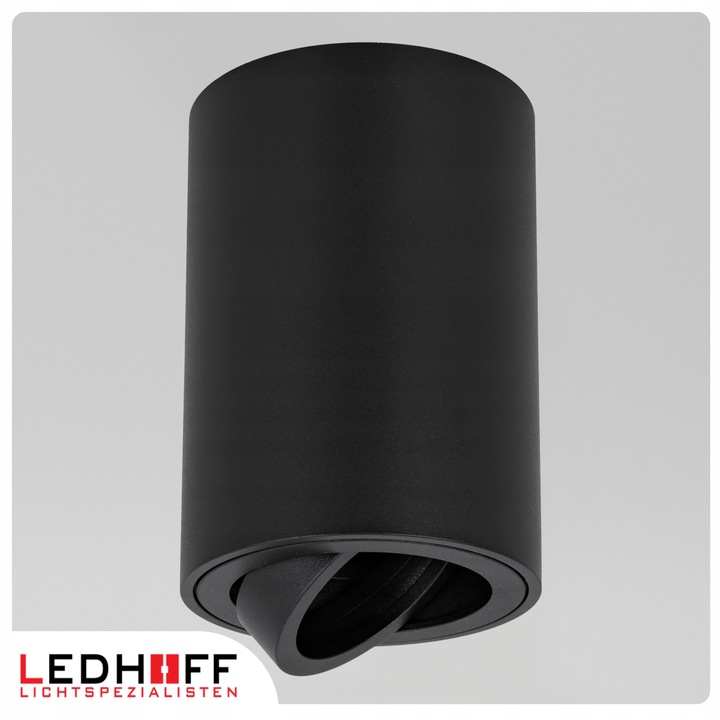 4x Oprawa natynkowa sufitowa LED halogenowa TUBA GU10 Ruchoma czarna