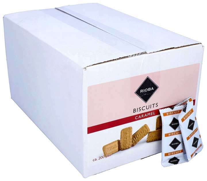 CIASTKA DO KAWY karmelowe RIOBA Thank You 1200g 200szt pakowane pojedynczo