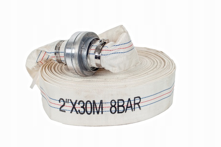 WĄŻ STRAŻACKI DO WODY SZAMBA 2" 30M DO POMPY FAST-FIX MOCNY DŁUGI