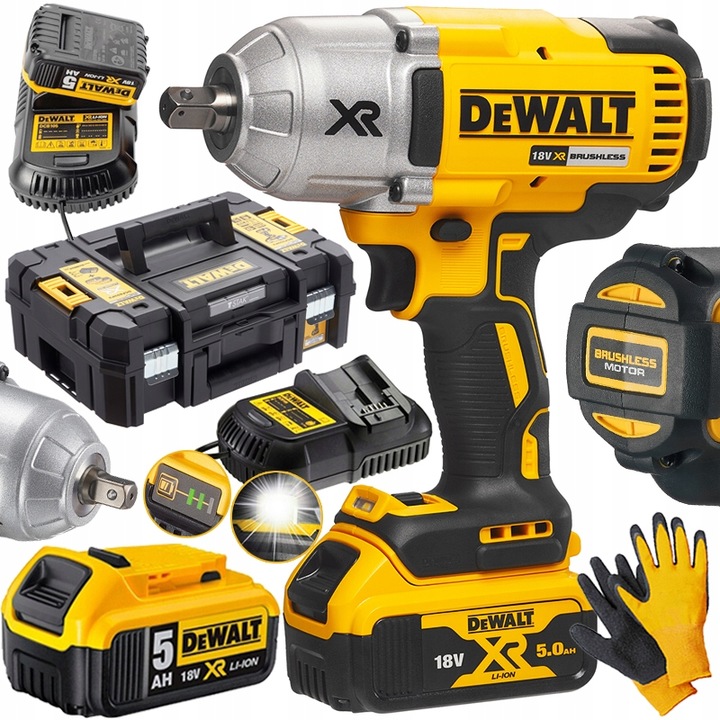 UDAROWY KLUCZ AKUMULATOROWY DO KÓŁ Dewalt DCF899P1 5Ah